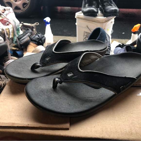 Spenco Men's Black Thong Flip-Flop Sandals Size 13 - Picture 1 of 9